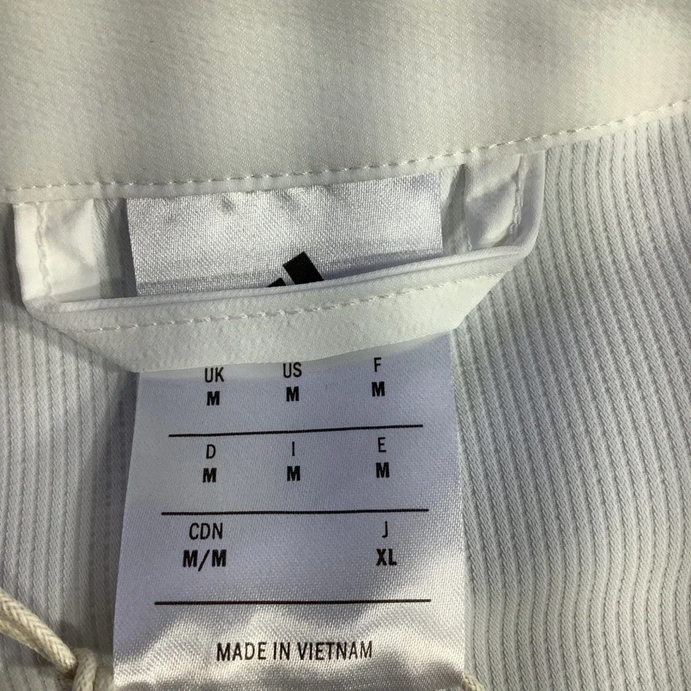 Adidas Z.N.E. Woven Track Top Mens White Black Full Zip Jacket‎ Size M NWT
